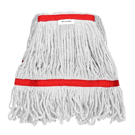1in Head And Tail Bands Loop End 16oz Cotton Mop Head, Red